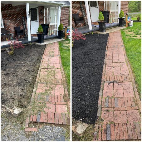 Pathway clean-up and front garden bed restoration