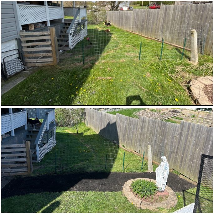 Before/after garden bed install